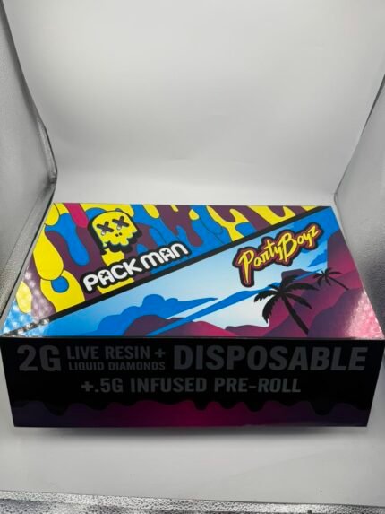 Packman x PartyBoyz 2G Live Resin + Liquid Diamonds Disposable & 0.5G Infused Pre-Roll