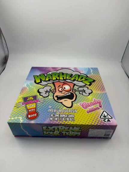 WarHeadz Candy Edition Premium Live Resin – Extreme Sour Terps 16 x 1oz Jars